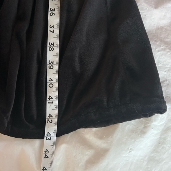 SHENANIGANS Vintage Black Velvet Embroidered Rose Long Sleeve Midi Babydoll M - Picture 10 of 10